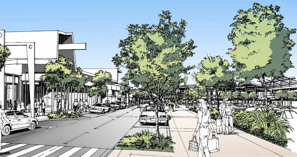 An artists impression of Springfield’s Orion Shopping Centre. An artists impression of Springfield’s Orion Shopping Centre.